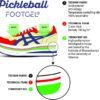 Footgel Pickleball cutaway showing Tecnion fabric, technical foam and Termocrep gel layers