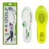 Footgel GOLF gel insoles, showing the fabric surface and gel cushioning