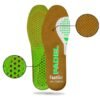 Footgel Padel Padel insoles with enlarged views of the microfibre and gel textures