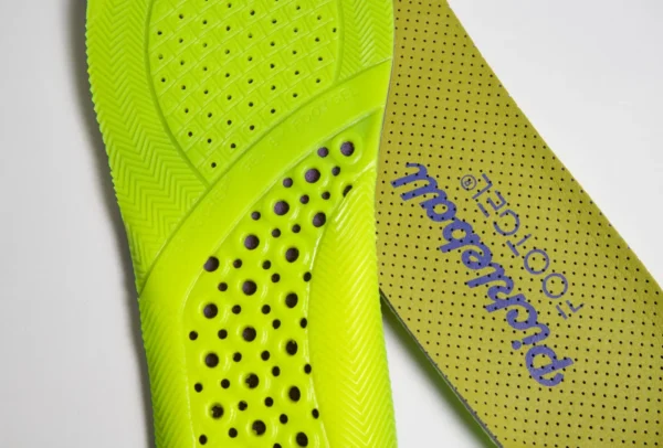 Footgel close-up view of the textured gel underside